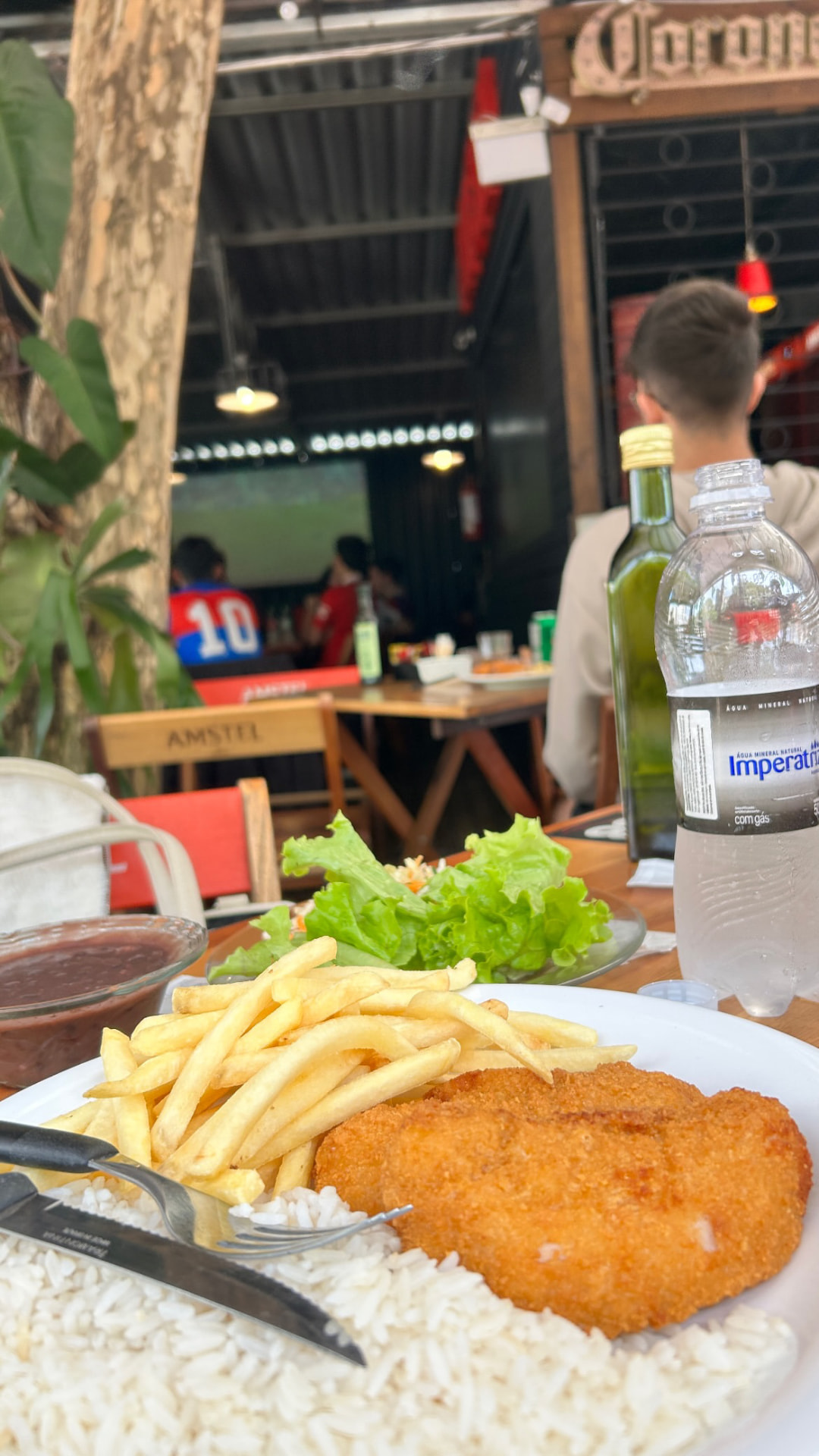 Prato do dia do Desembarga Bar servido para o almoço em casa